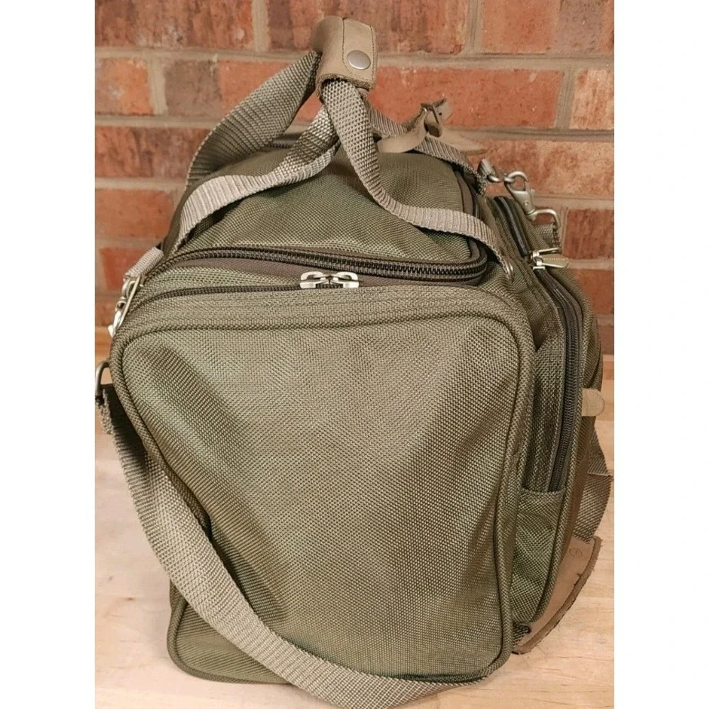 Briggs & Riley Baseline Travelware Nylon Cabin Duffle Bag 16 Inch Olive Green